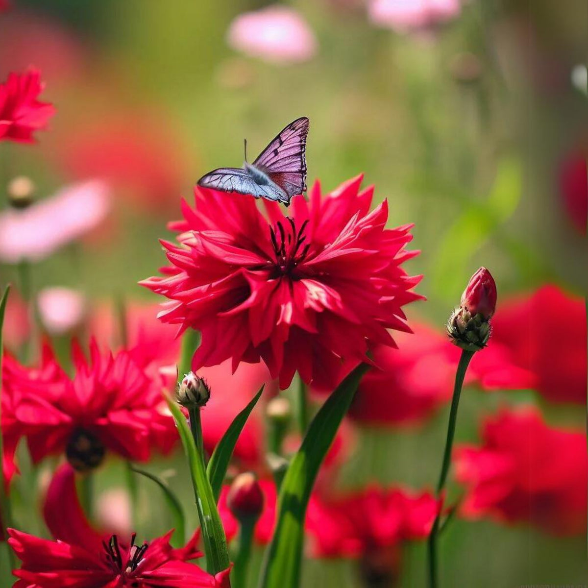Tall Red Cornflower Seeds - Bachelor’s Button, 30 seeds