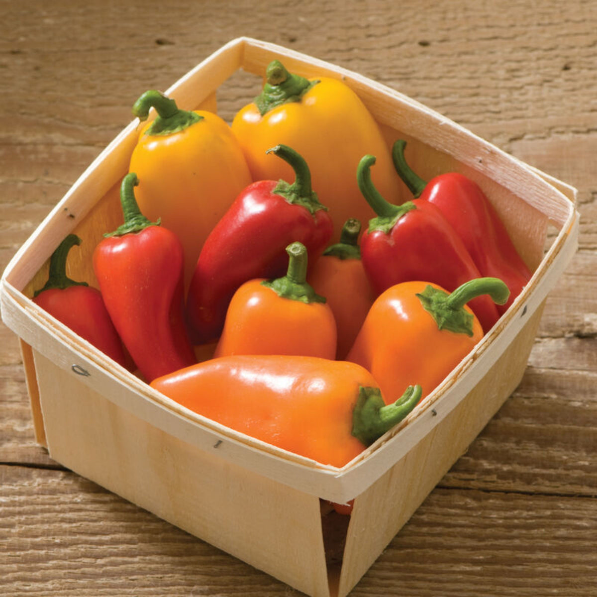 Lunchbox Sweet Pepper Seeds - Mini Size, Sweet Flavor, 30 seeds