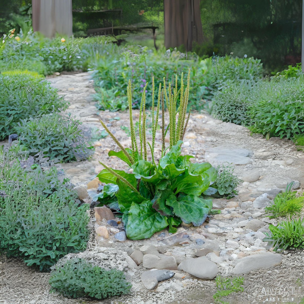 Plantain Broadleaf Herb Seeds - Hardy Perennial Green, 100 seeds