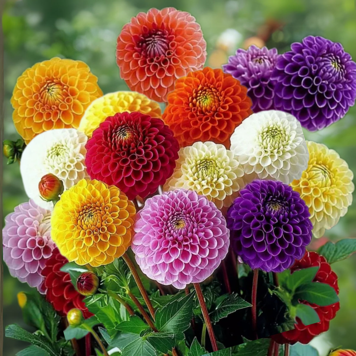 Pompon Dahlia Mix Seeds - Container, Beds & Cut Bouquets, 40+ seeds