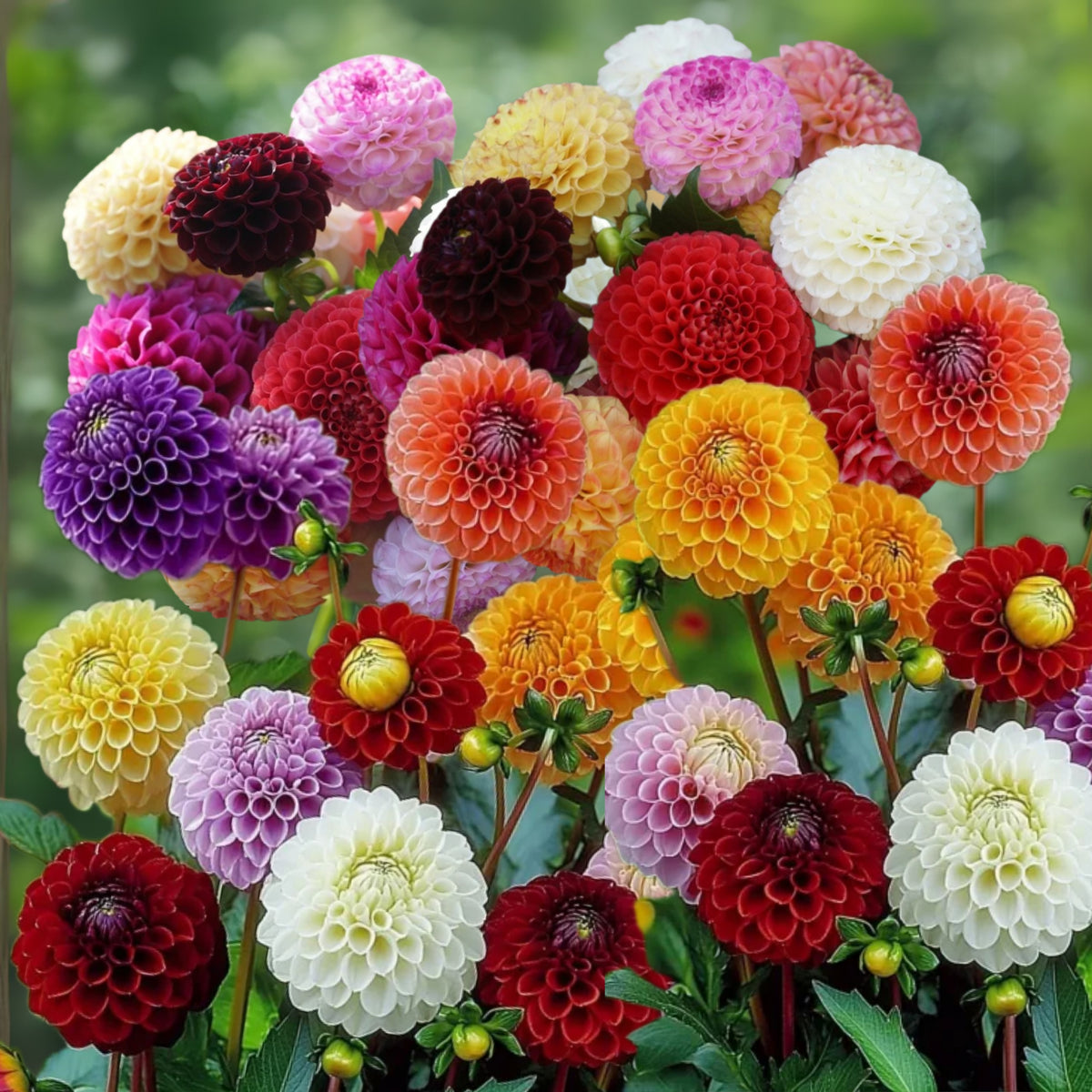 Pompon Dahlia Mix Seeds - Container, Beds & Cut Bouquets, 40+ seeds
