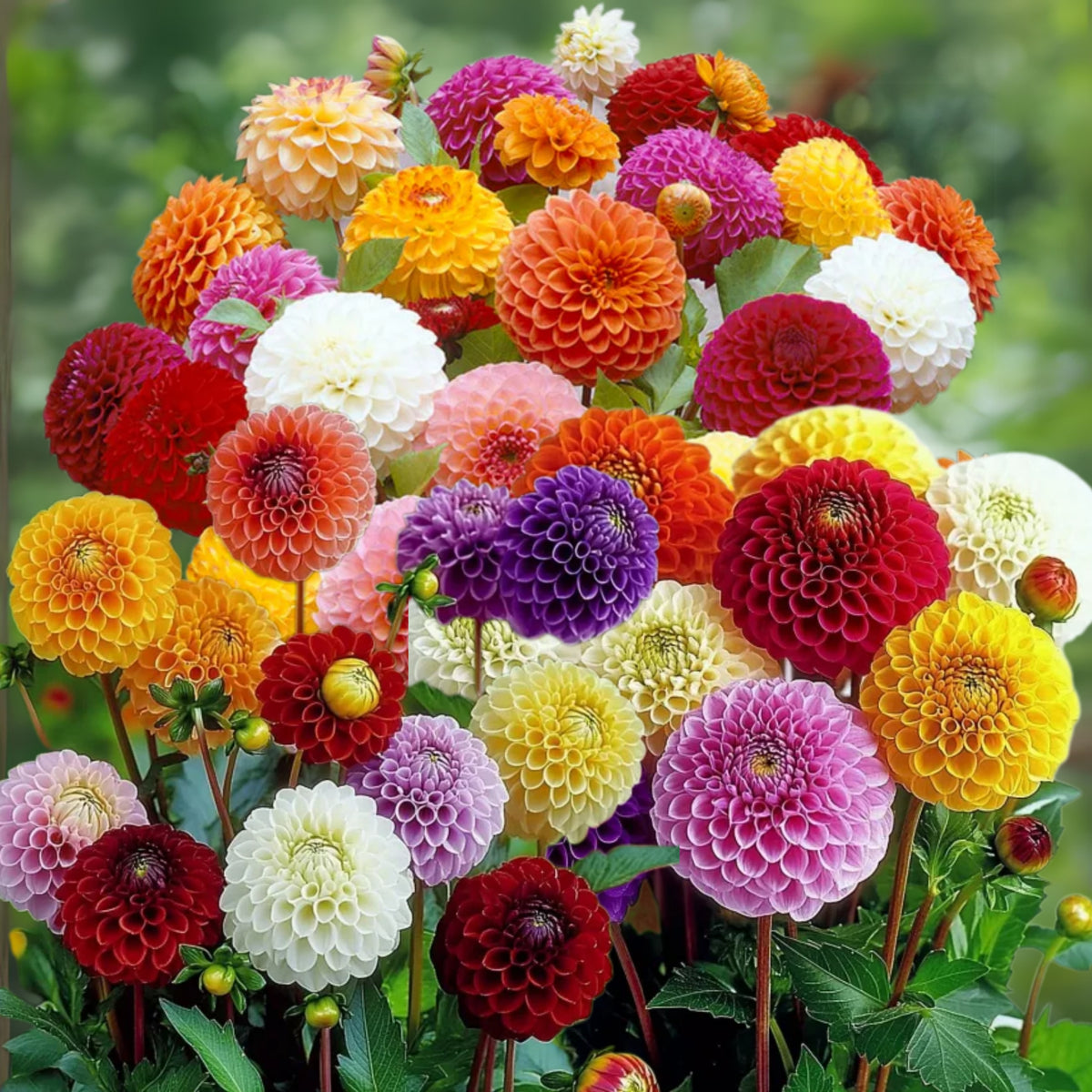 Pompon Dahlia Mix Seeds - Container, Beds & Cut Bouquets, 40+ seeds