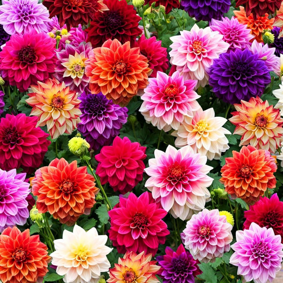 Cut Collection Dahlia Perennial Seeds - Mixed Color Blooms, 40+ seeds