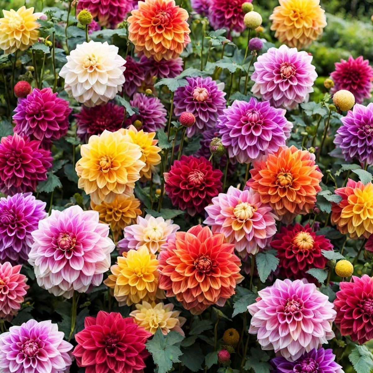 Cut Collection Dahlia Perennial Seeds - Mixed Color Blooms, 40+ seeds