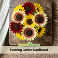 25+ Seeds-Evening Colors Sunflower Seeds - Helianthus Tall Giant and Dwarf Varieties for Garden Pollinator Friendly Easy to Grow, Fast growing, Attracts bees & butterflies #E030