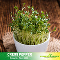 505 Seeds| Pepper Cress Seeds - Garden Cress – Heirloom, Non-GMO, Fast Growing Edible Green, Spicy Peppery Flavor, Easy to Grow Cool Season Crop for Salads, Sandwiches, Garnish, Microgreens, and Kitchen Gardens#6023