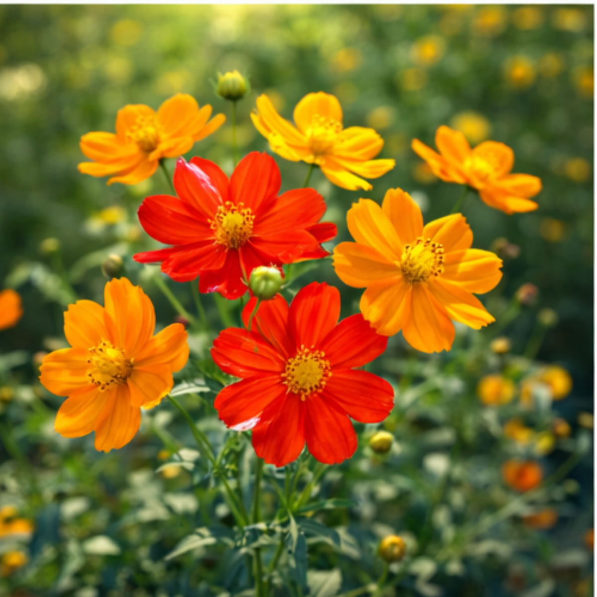 Sulphur Cosmos Seeds - Bright Lights, Drought Tolerant, 50+ seeds