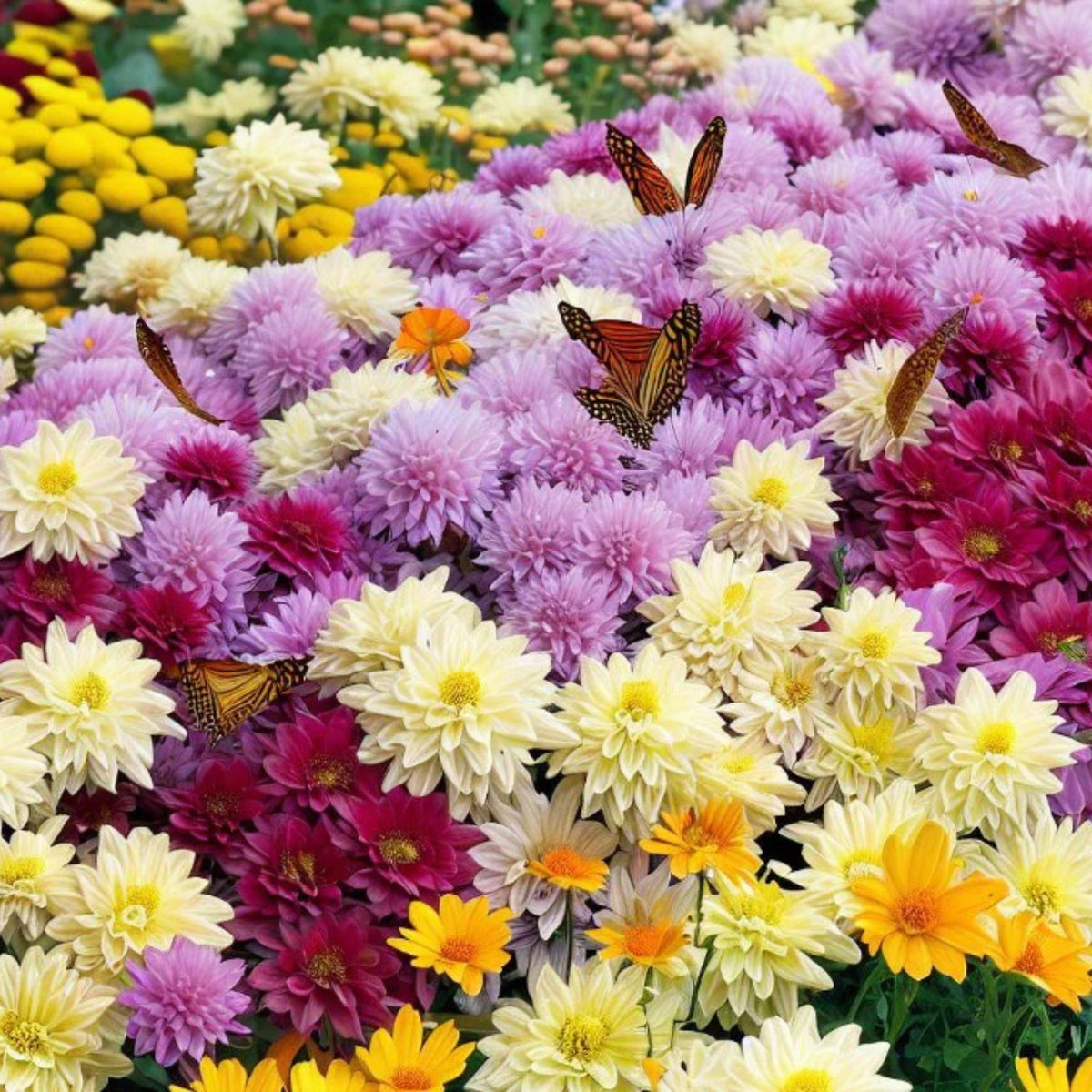Mix Multi-Color Ground-Cover Chrysanthemum Flower Seeds, 50 seeds