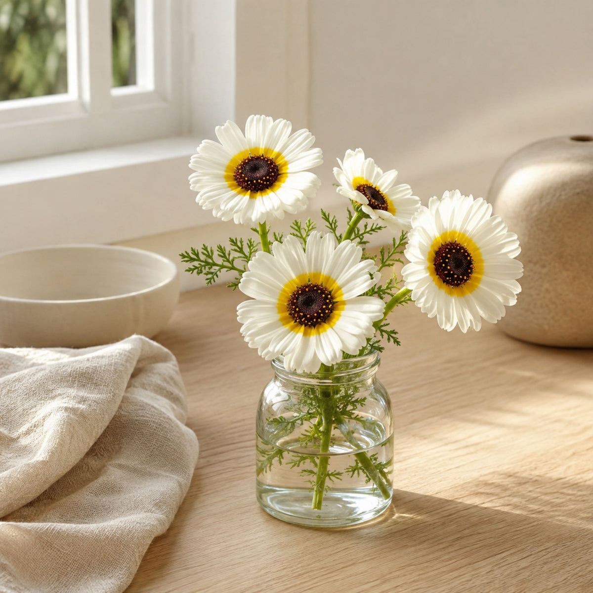 Polar Star Chrysanthemum Flower Seeds, 50 seeds