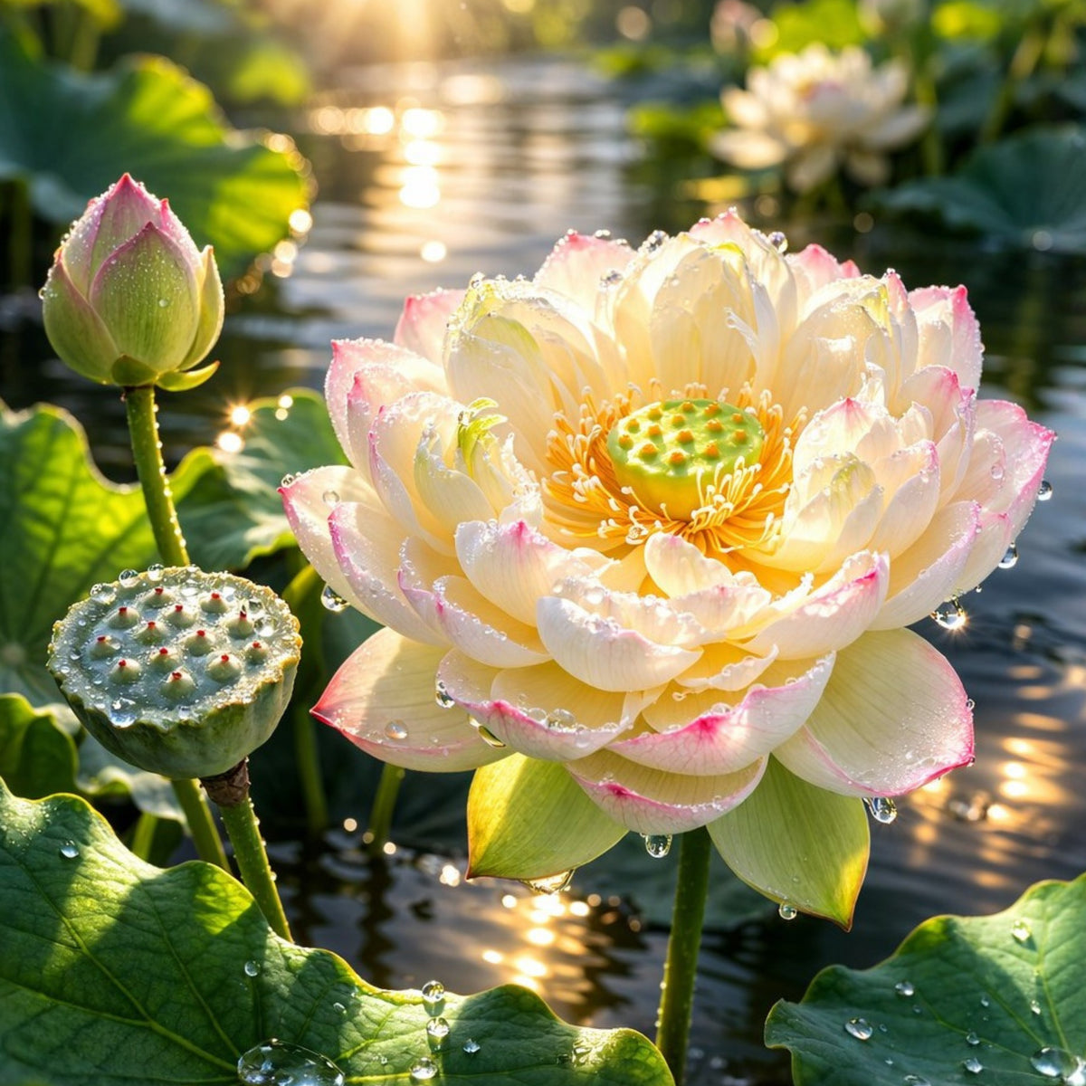 5+ Rare Seeds - Clouds in Moling Lotus Seeds, Edible Seeds & Roots