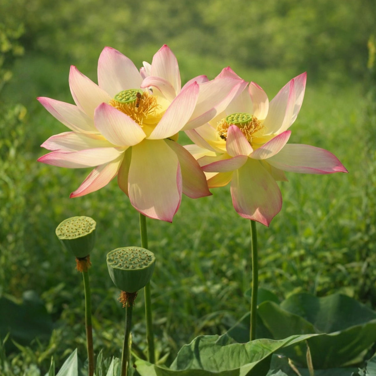5+ Rare Seeds - Sunrise Brocade Lotus Seeds, Water Plant Seeds