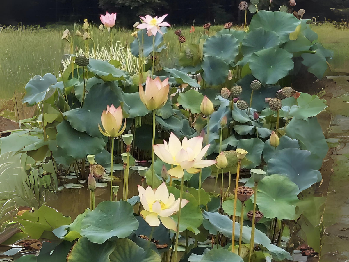 5+ Rare Seeds| Sunrise Brocade Lotus Seeds - Indian Lotus (Nelumbo nucifera) Seeds #Q041