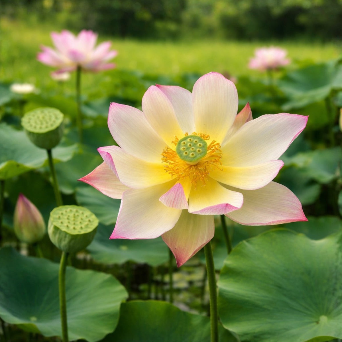 5+ Rare Seeds - Sunrise Brocade Lotus Seeds, Water Plant Seeds