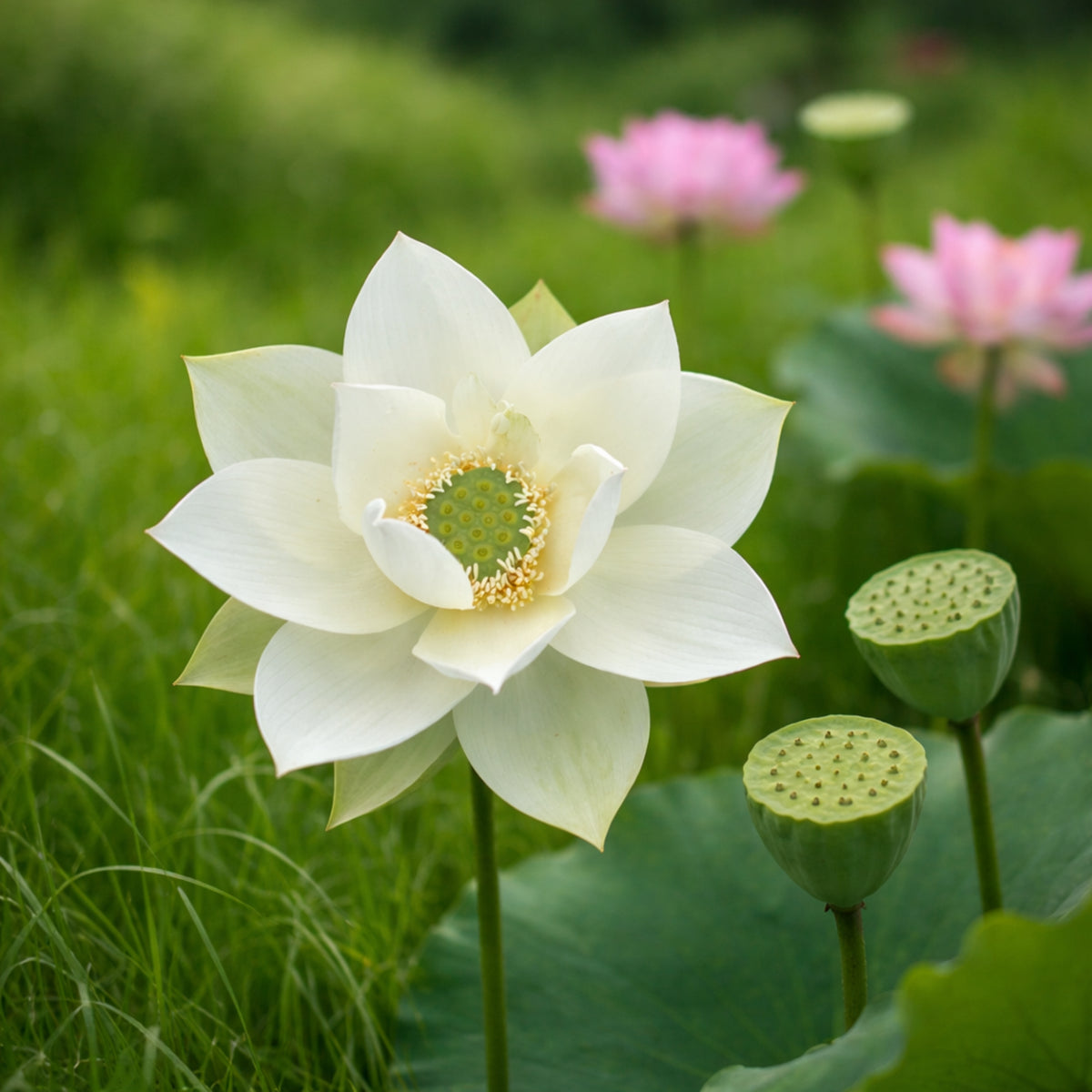 5+ Rare Seeds - Green Star Lotus Seeds, Aquatic Perennial Water Plant
