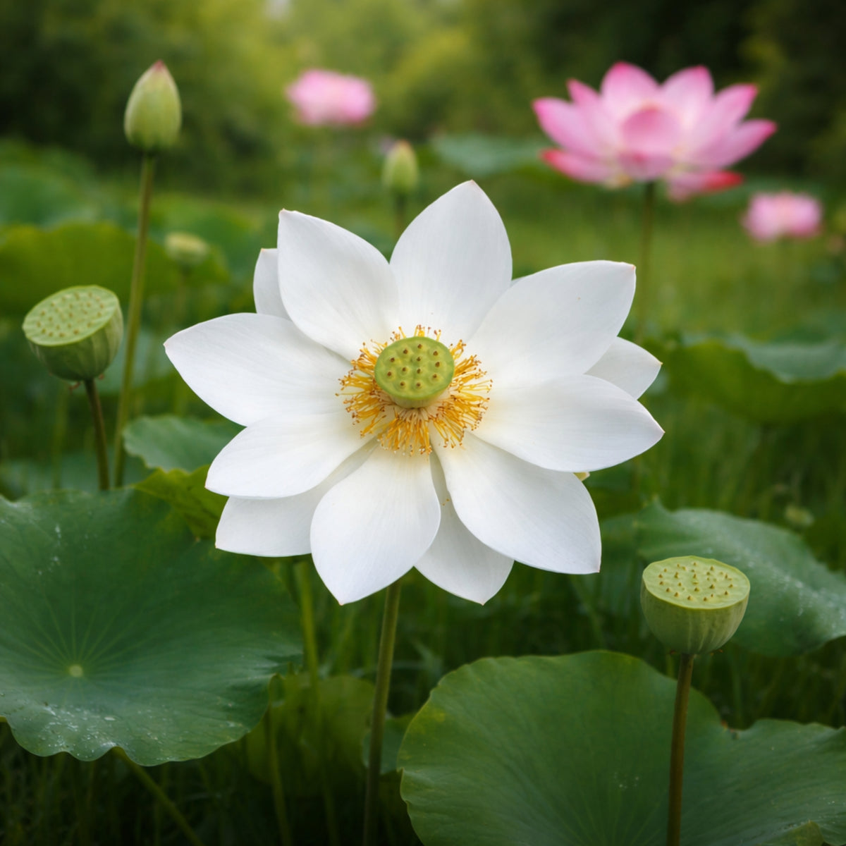 5+ Rare Seeds - White Lotus Seeds, Water Plant Seeds