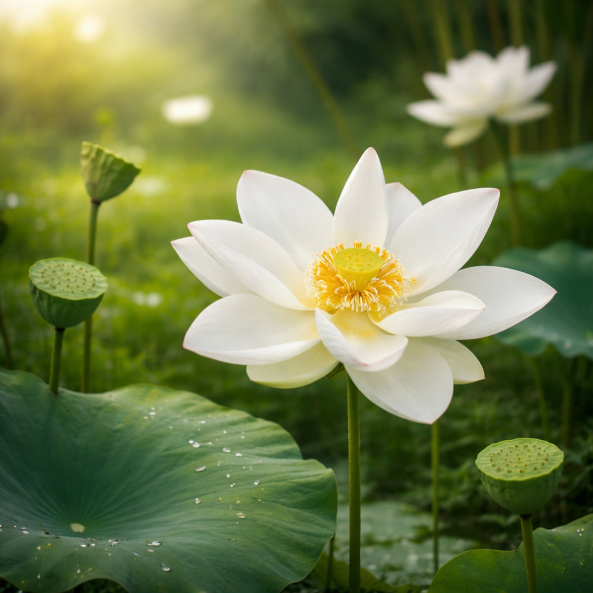 5+ Rare Seeds - White Lotus Seeds, Water Plant Seeds
