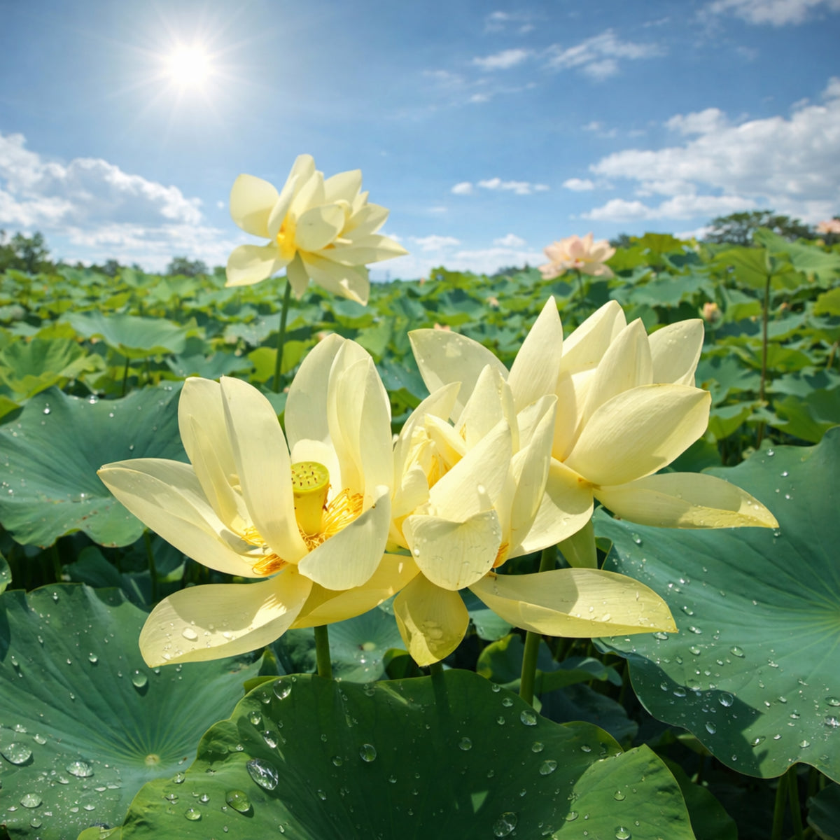 5+ Rare Seeds - Hindu White Lotus Seeds, Aquatic Perennial Water Plant