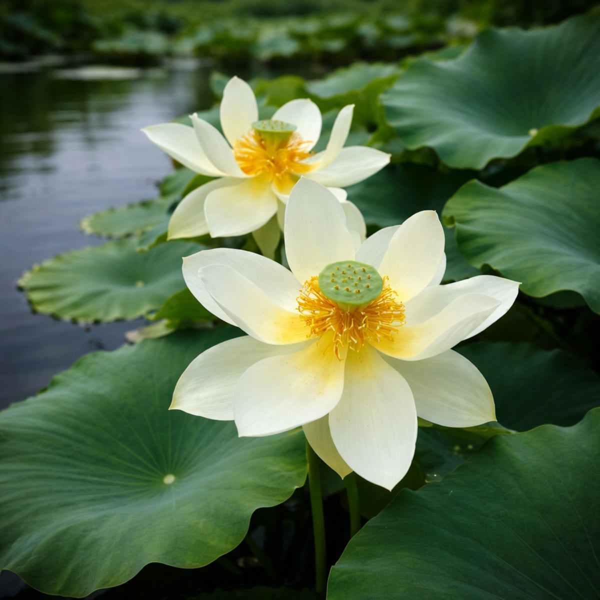 5+ Rare Seeds - Hindu White Lotus Seeds, Aquatic Perennial Water Plant