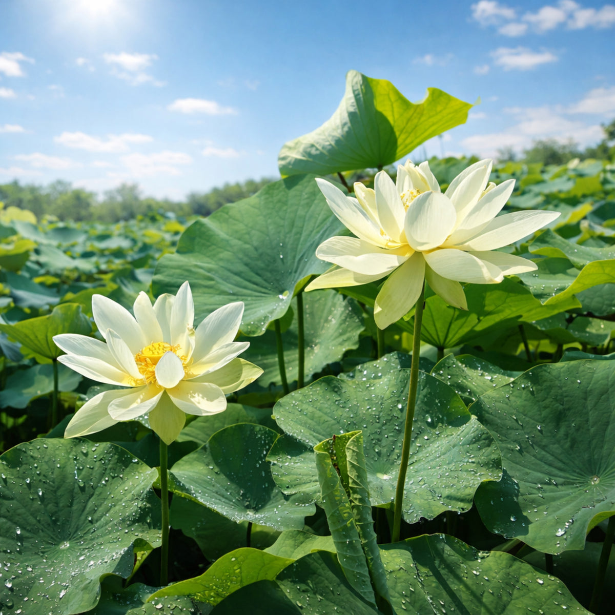 5+ Rare Seeds - Hindu White Lotus Seeds, Aquatic Perennial Water Plant