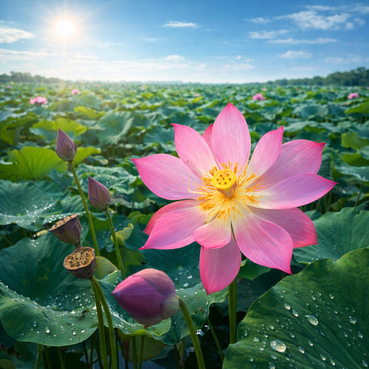 5+ Rare Seeds - Red Light 15 Lotus Seeds, Water Plant Seeds