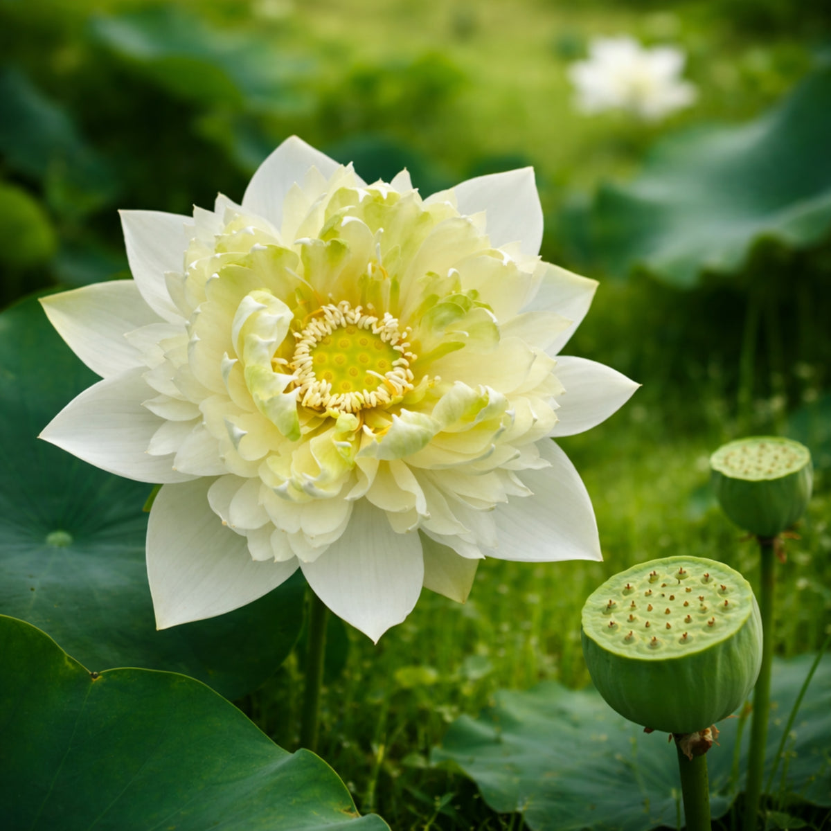 5+ Rare Seeds - Jade Cloud Lotus Seeds, Edible Seeds & Roots