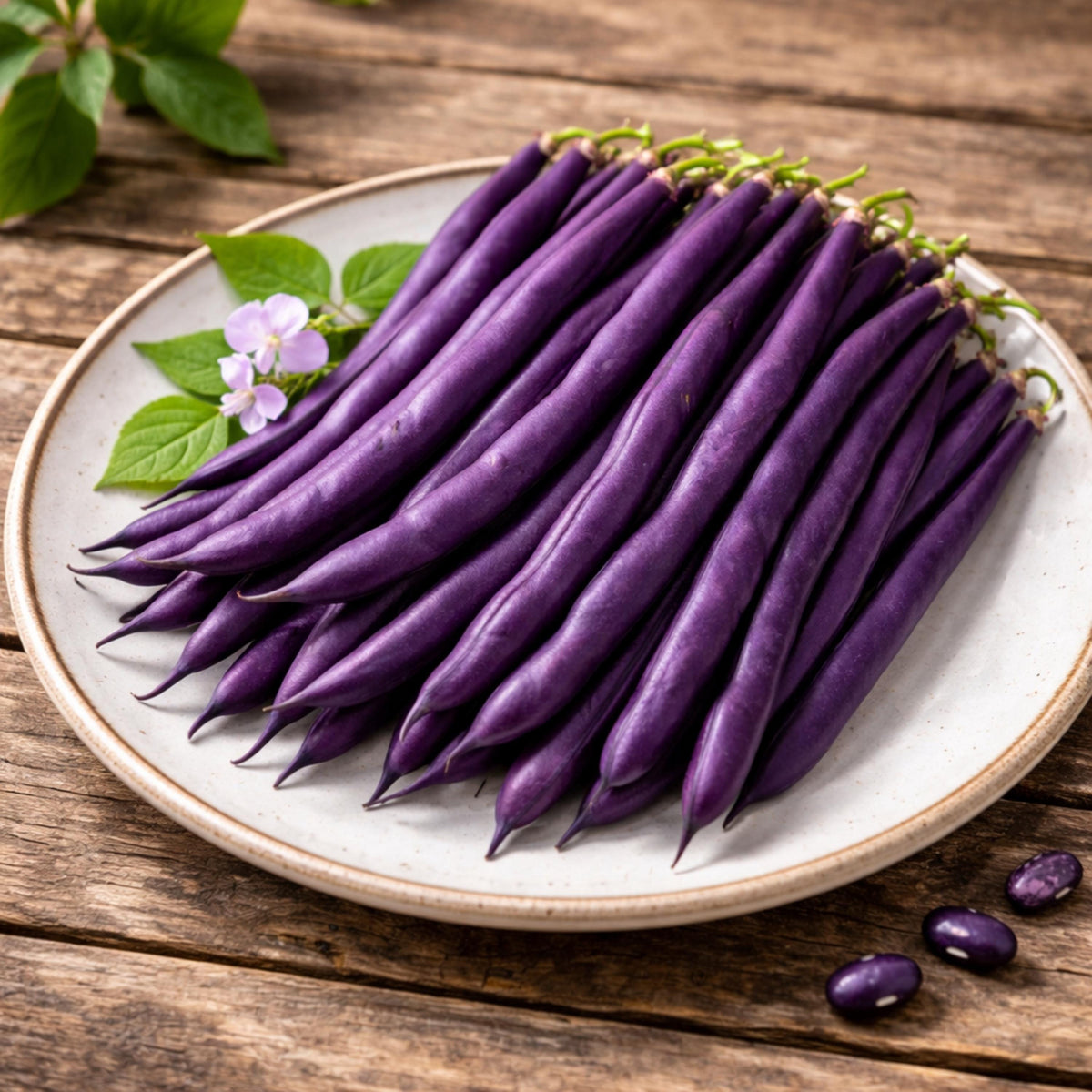 Purple French Filet Pole Bean seeds
