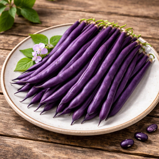 Purple French Filet Pole Bean seeds
