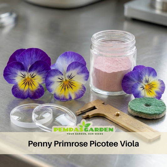 Penny Primrose Picotee Viola Seeds - Cold Resistant, 25+ seeds