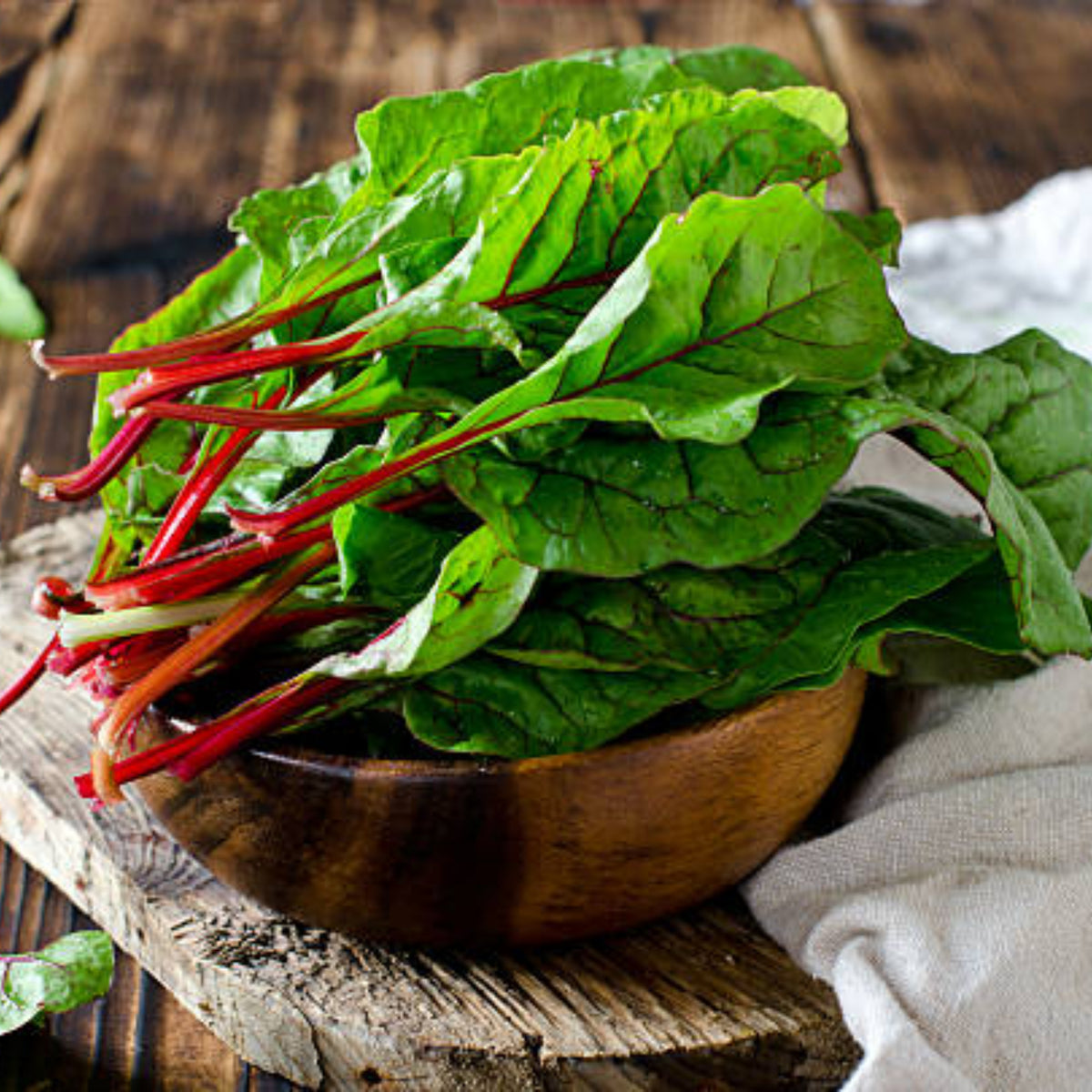 Ruby Red Chard Seeds - Biennial, Cold Resistant, 25+ seeds
