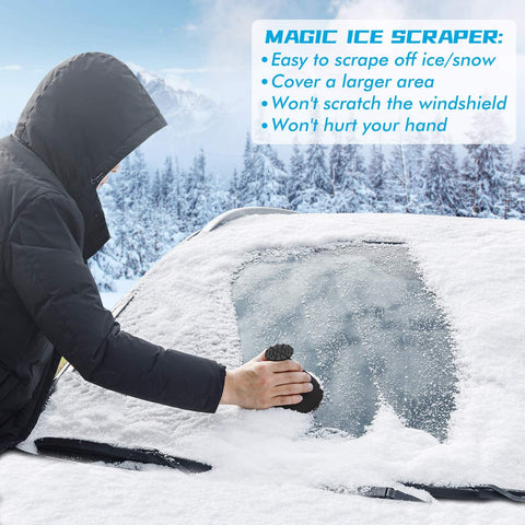 1pcs Magical Ice Scrapers For Car Windshield Round Snow Scraper